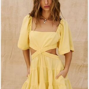 Pink Free People Dress with cutouts